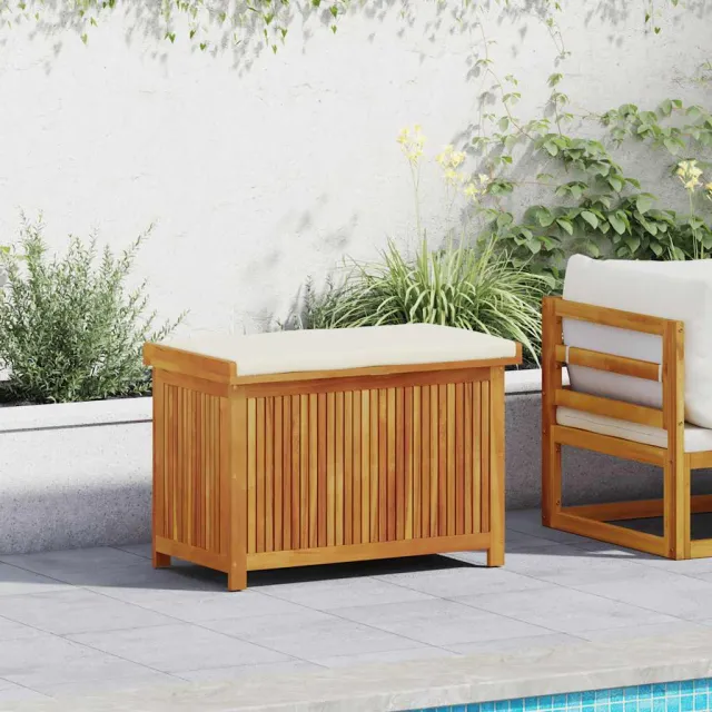 vidaXL Kussenbox voor buiten 90x50x60,5 cm massief acaciahout Bruin