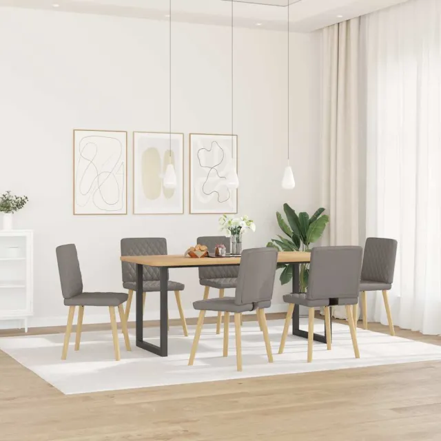 vidaXL Eetkamerstoelen 6 st stof taupe, foto 2