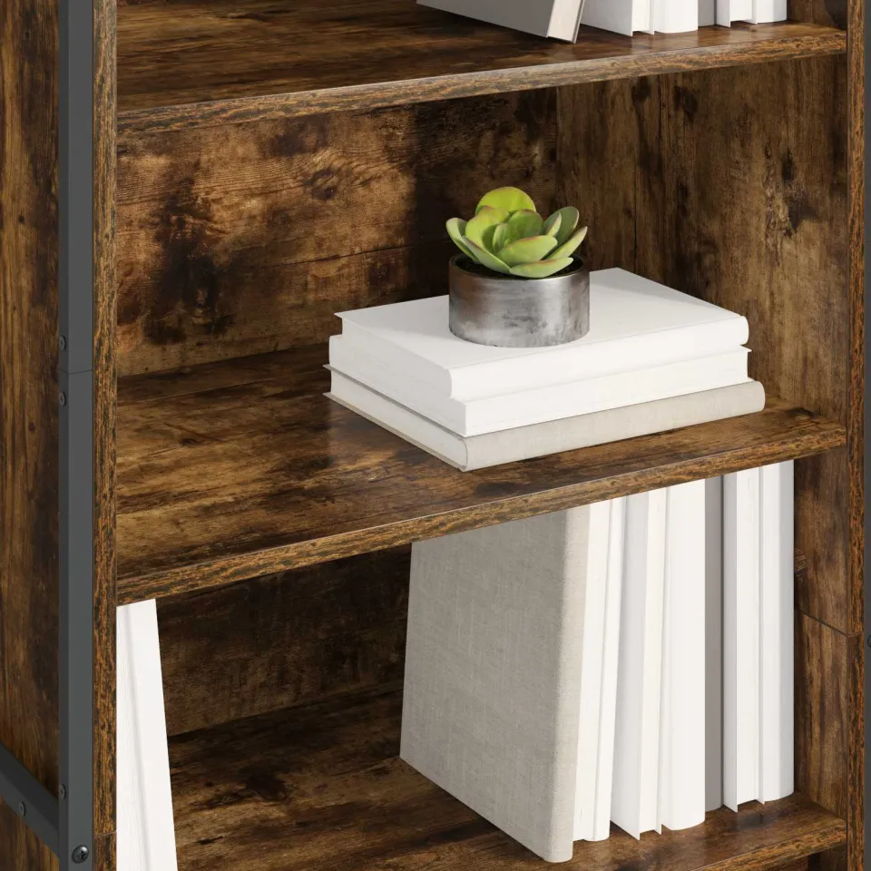 vidaXL Hoge Kasten Rook Eik 60 x 36 x 200 cm Bewerkt hout bruin, foto 3