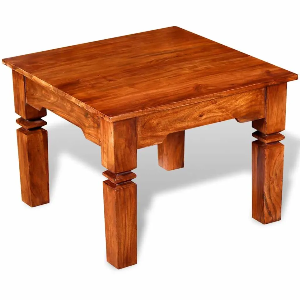 vidaXL Salontafel 60x60x45 cm massief hout bruin, foto 3