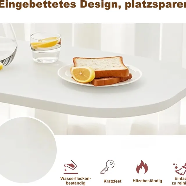 WUVRIE C-vormige bijzettafel 39,5 x 28,5 x 55 cm voor bank en bed, wit