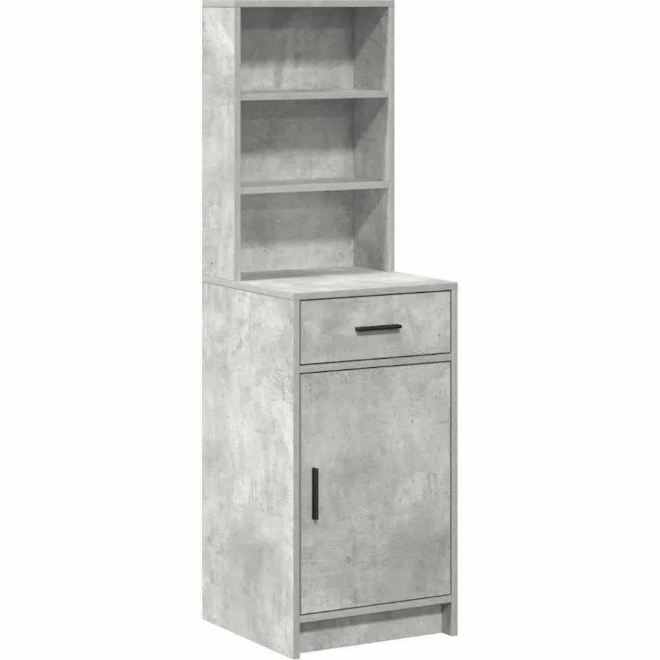 vidaXL Hoge kast Beton Grijs 41 x 40 x 135 cm Bewerkt hout