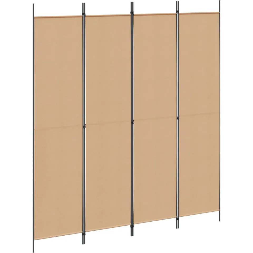vidaXL 4-panelen roomdivider Beige 200 x 220 cm Stof, foto 4