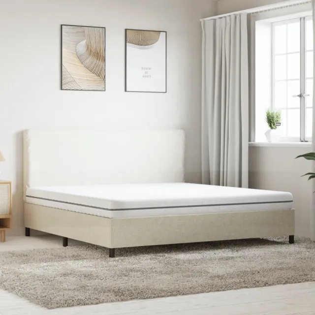 vidaXL Schuimmatras middelzacht 180x200 cm wit