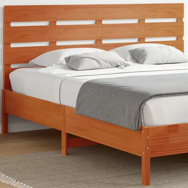 vidaXL Hoofdbord 135 cm massief grenenhout wasbruin