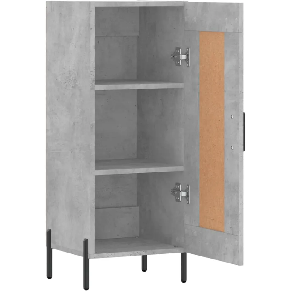 vidaXL Dressoir 34,5x34x90 cm bewerkt hout betongrijs grijs, foto 3