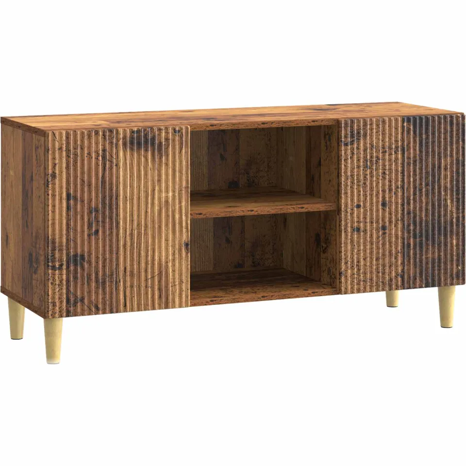 vidaXL TV-kast 102 x 34,5 x 50 cm Oud hout Bewerkt hout Bruin