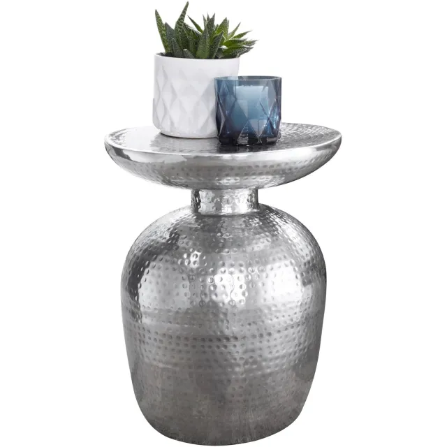 Cosmo Casa Bijzettafel - Zilver - 36,5 x 36,5 x 46 cm