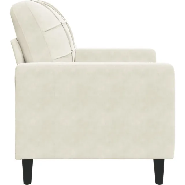 vidaXL Fauteuil - 60 - cm - fluweel - crèmekleurig