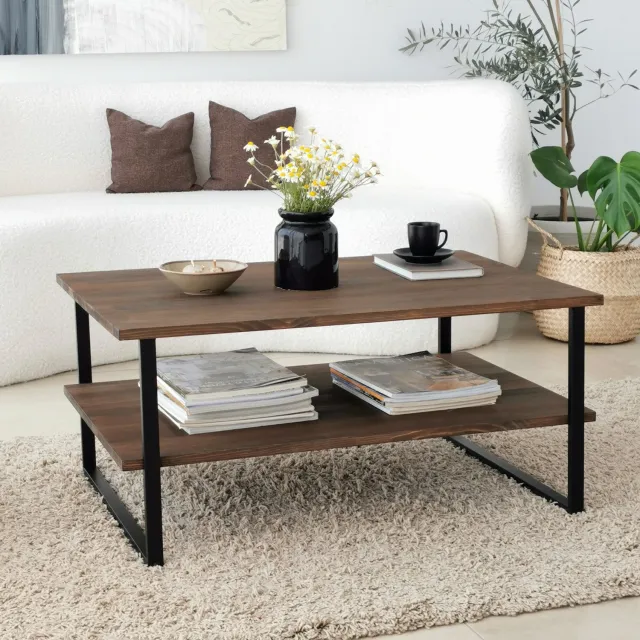 Skye Decor , Salontafel, Neta - Walnut, Grenenhout, Walnoot, 85 x 60 x 40 cm Bruin