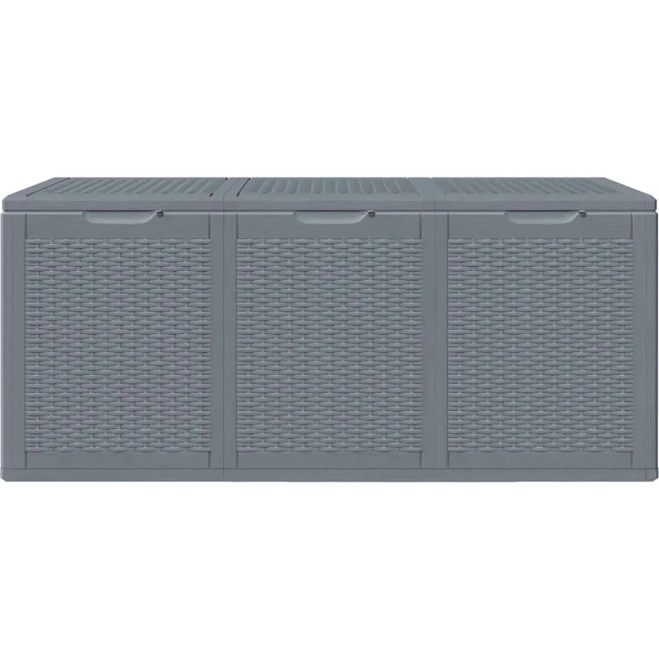 vidaXL Tuinbox 270 L PP rattan grijs, foto 3
