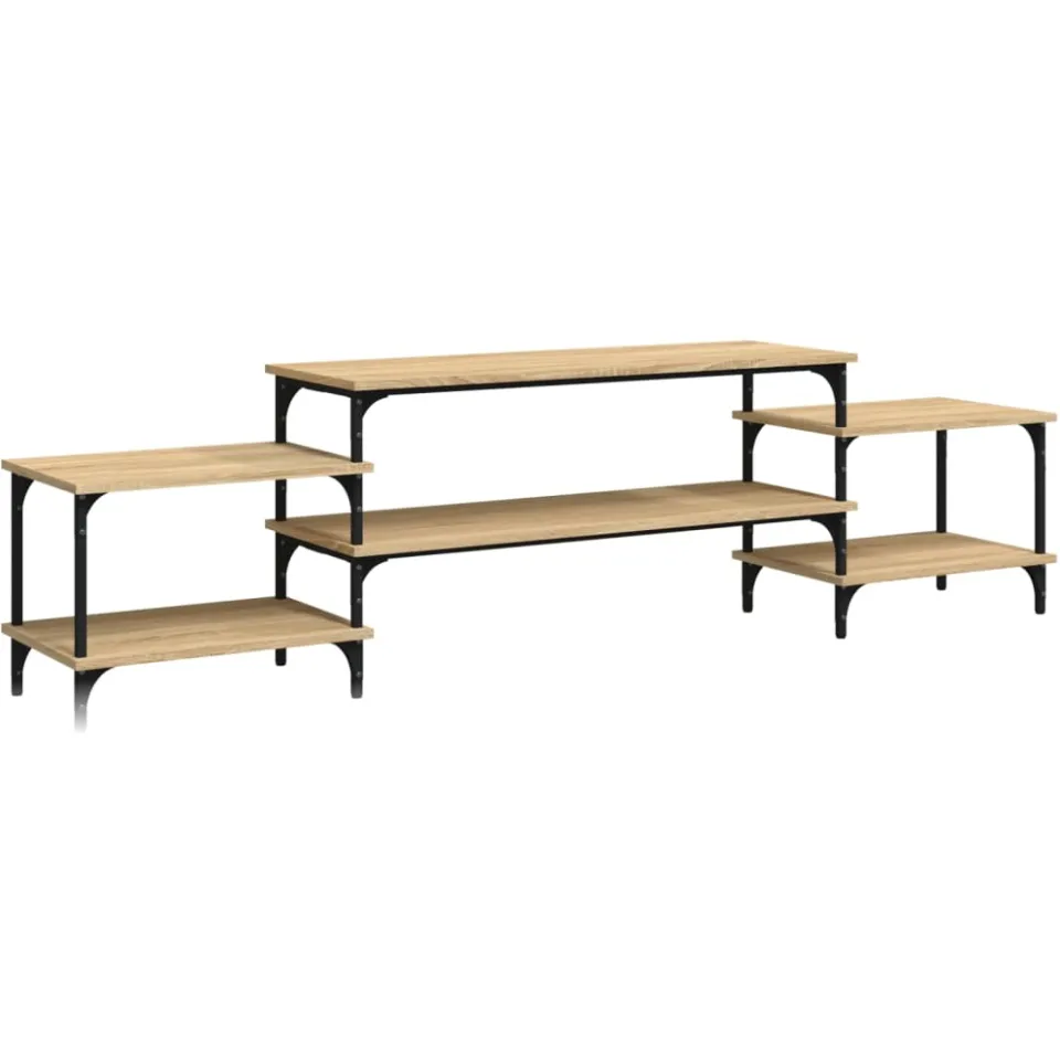 vidaXL Tv-meubel 197x35x52 cm bewerkt hout sonoma eikenkleurig Bruin