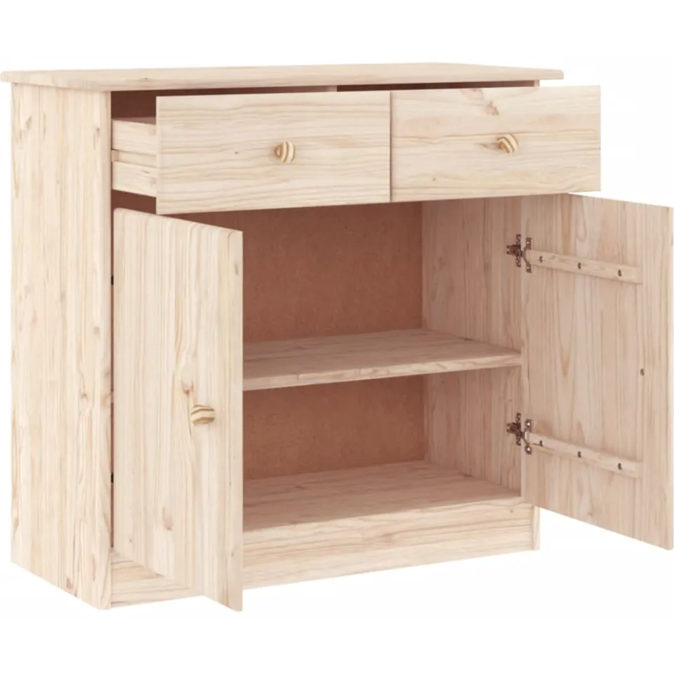 vidaXL Dressoir ALTA 77x35x73 cm massief grenenhout bruin, foto 4