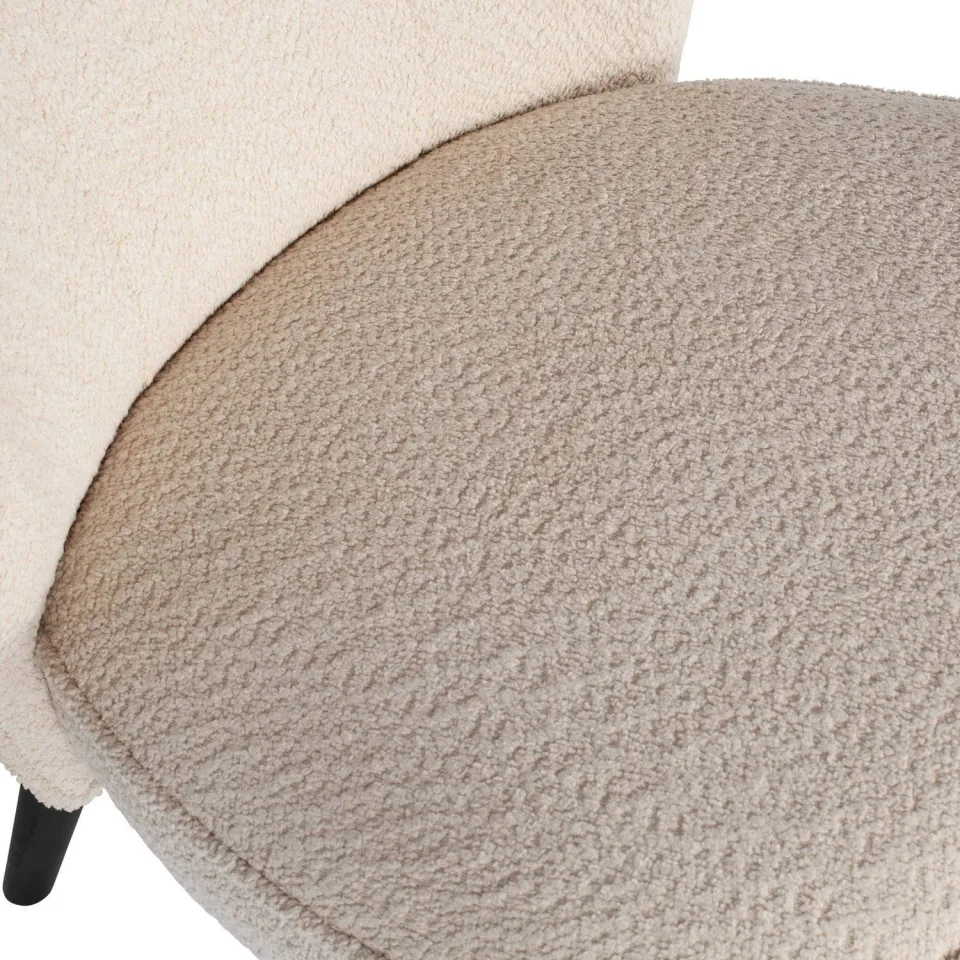 WOOOD Sara Fauteuil - Velvet - Donkerbruin - 71x59x70, foto 6