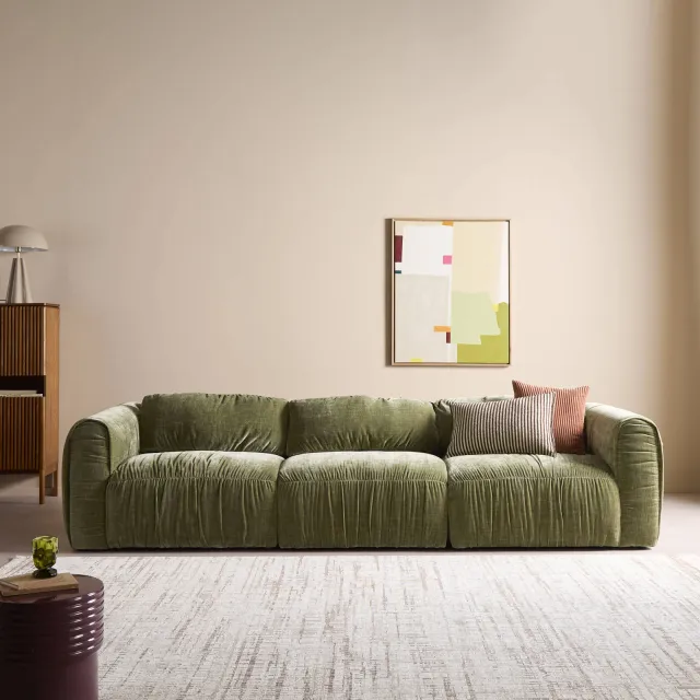 NOUS Living Kaia 3-zitsbank groen, foto 2