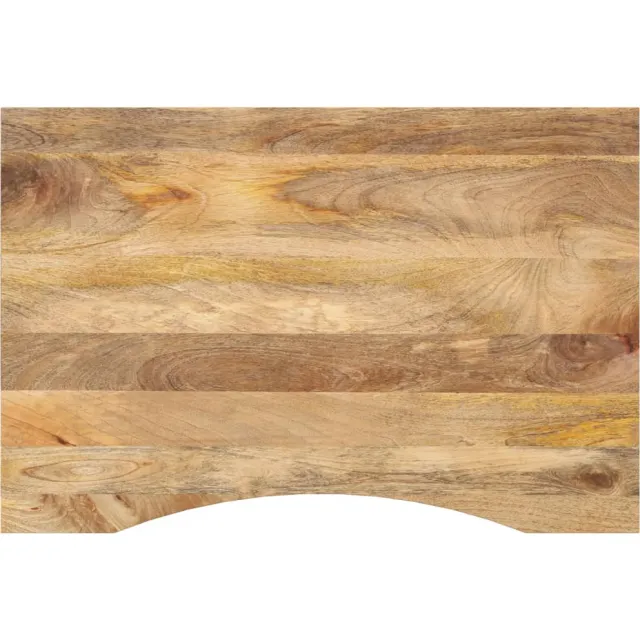 vidaXL Bureaublad met ronding 90x60x2,5 cm massief ruw mangohout Bruin