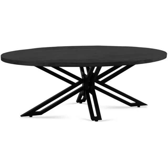 Benoa Yana salontafel - ovaal - 130 cm - Zwart - Mangohout