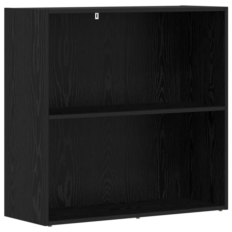 vidaXL Boekenkast 80 x 30 x 76,5 cm Bewerkt hout Zwart Eiken, foto 3