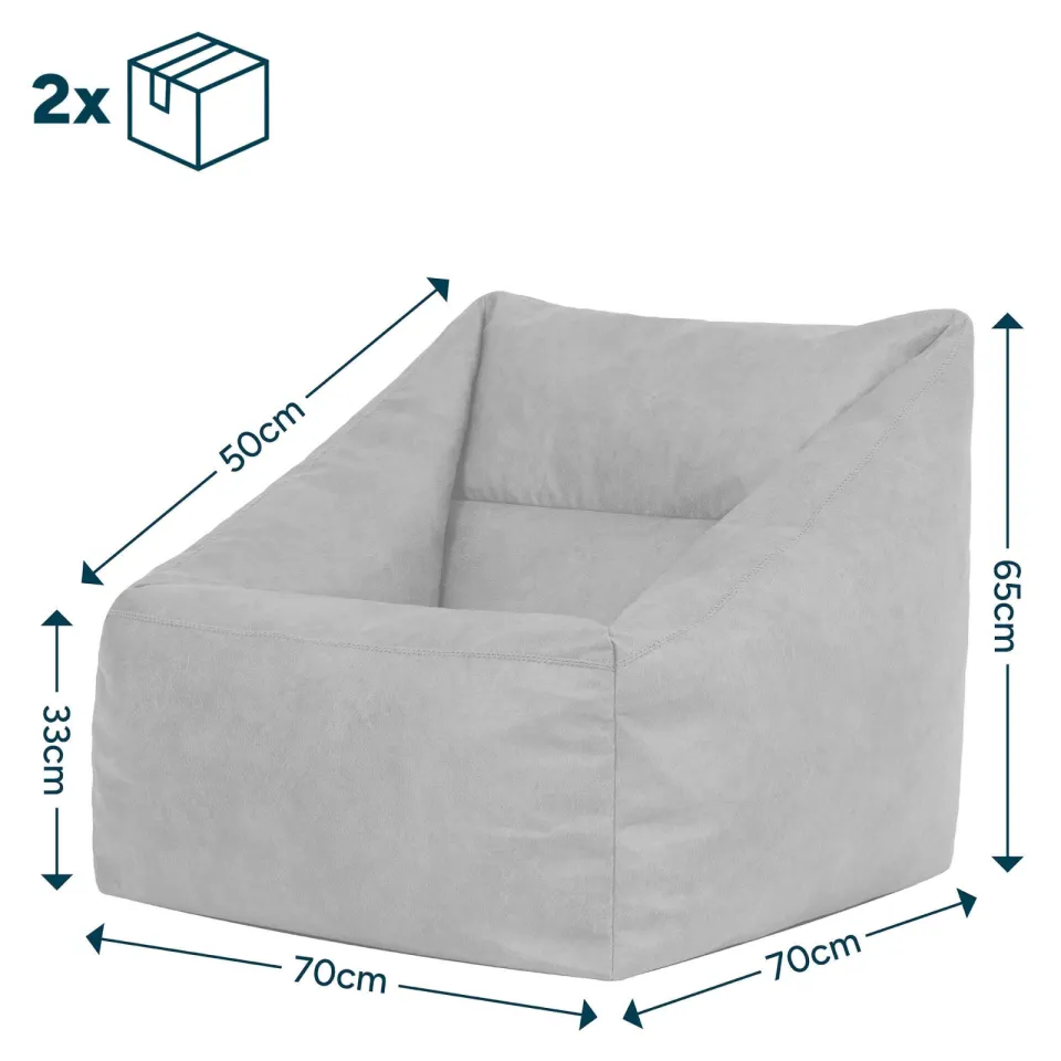 icon - Natalia XL Zitzak Fauteuil - Kunstleer - Bruin, foto 7