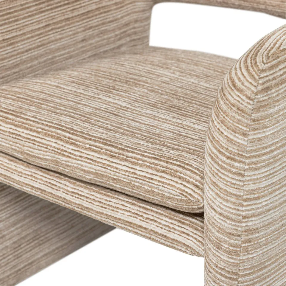 WOOOD Lyric Fauteuil - Streep Dessin - Naturel - 81x70x65, foto 6