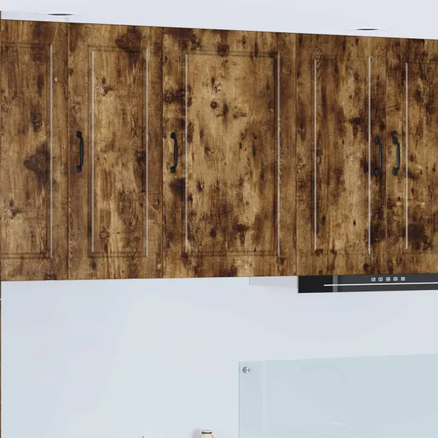 vidaXL Wandkast PORTO Gerookt eiken 50 x 31 x 80 cm Bewerkt hout Bruin