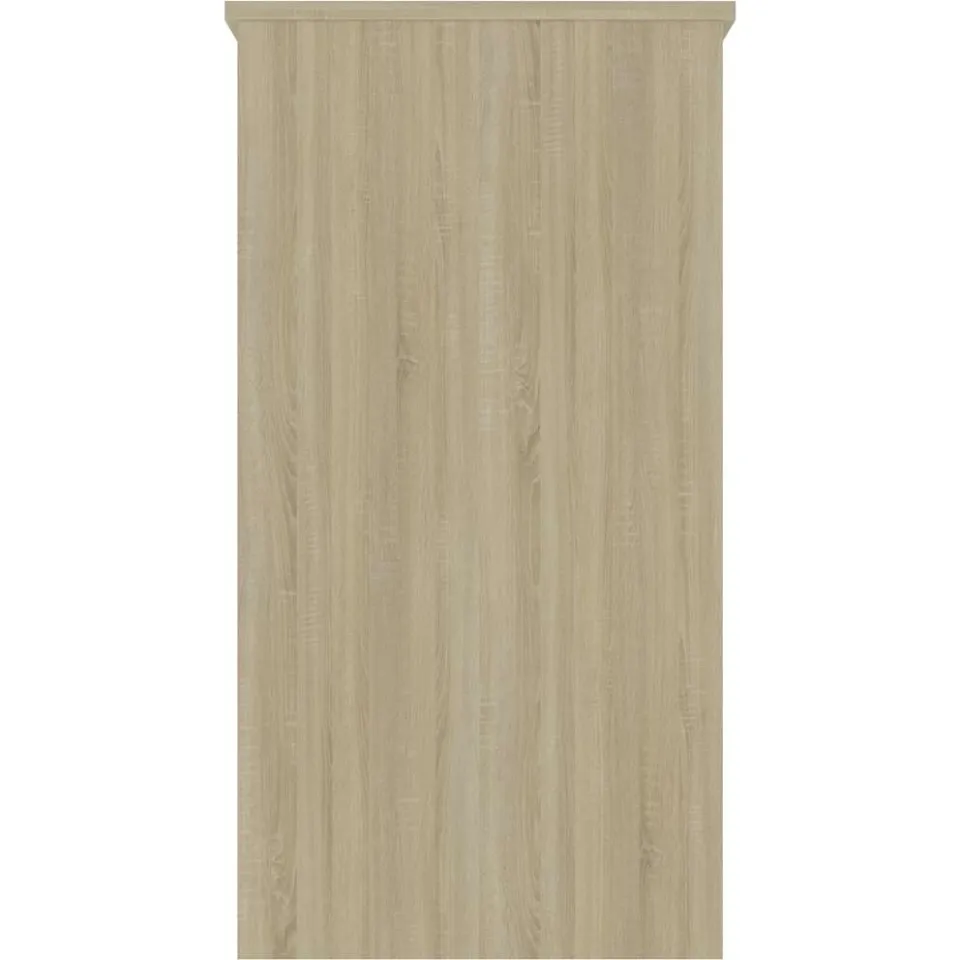 vidaXL Bureau 80x40x75 cm bewerkt hout sonoma eikenkleurig, foto 4