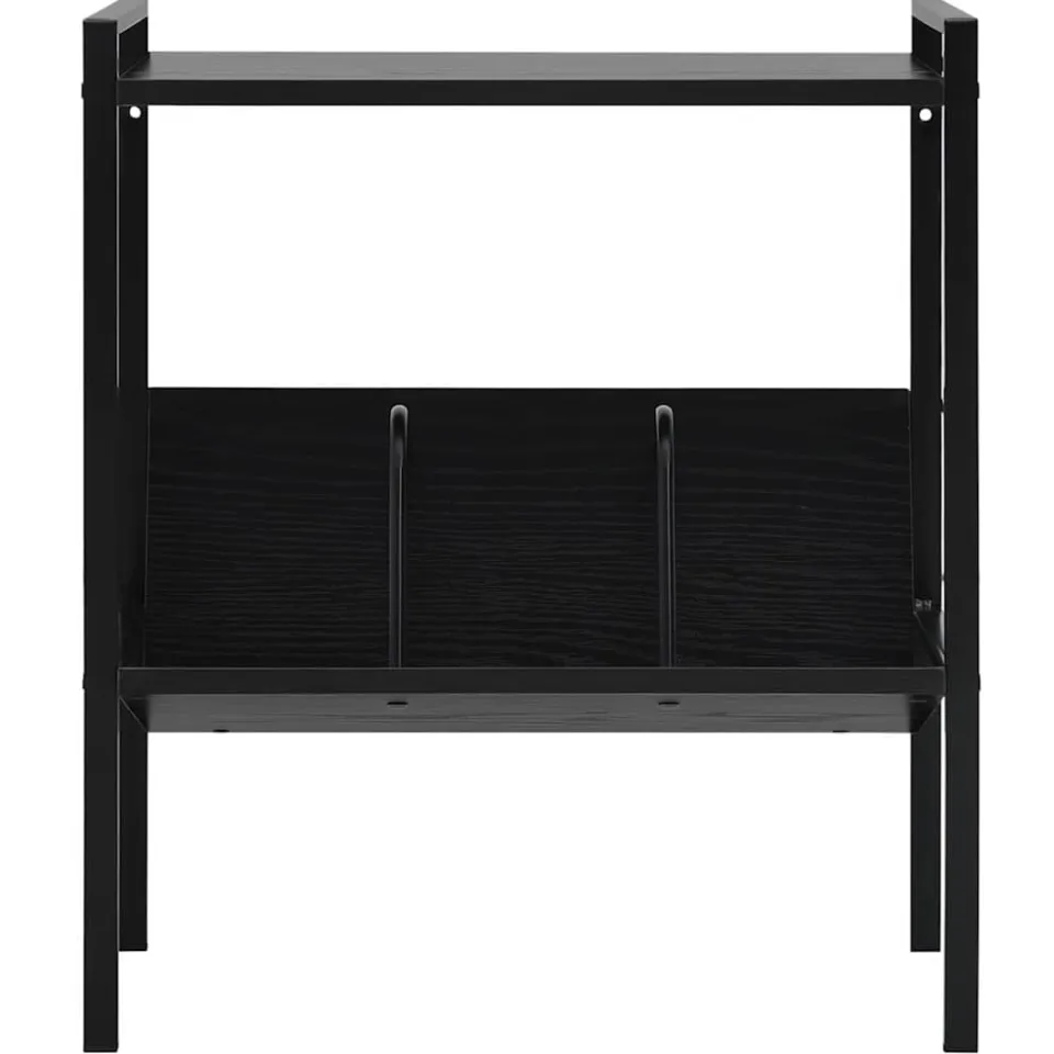 vidaXL Boekenkast met 2 schappen 52x28x59 cm bewerkt hout zwart