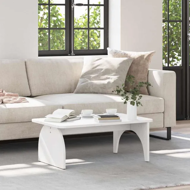 vidaXL Salontafel Wit 80 x 50 x 31 cm Massief grenenhout, foto 2
