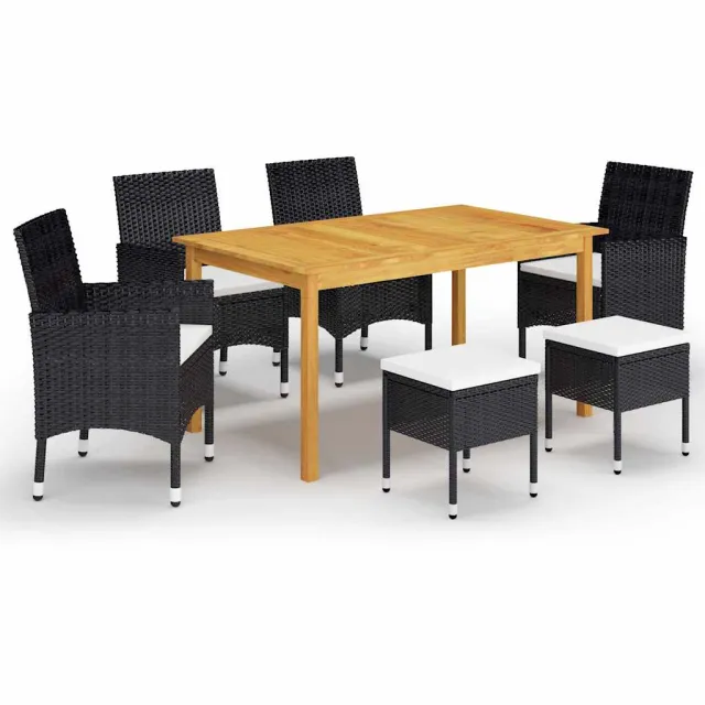 vidaXL 7-delige Tuinset zwart, foto 2
