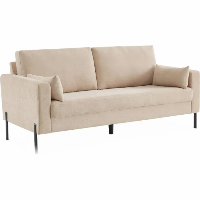 sweeek 3-zits corduroy bank met metalen poten - bjorn Beige