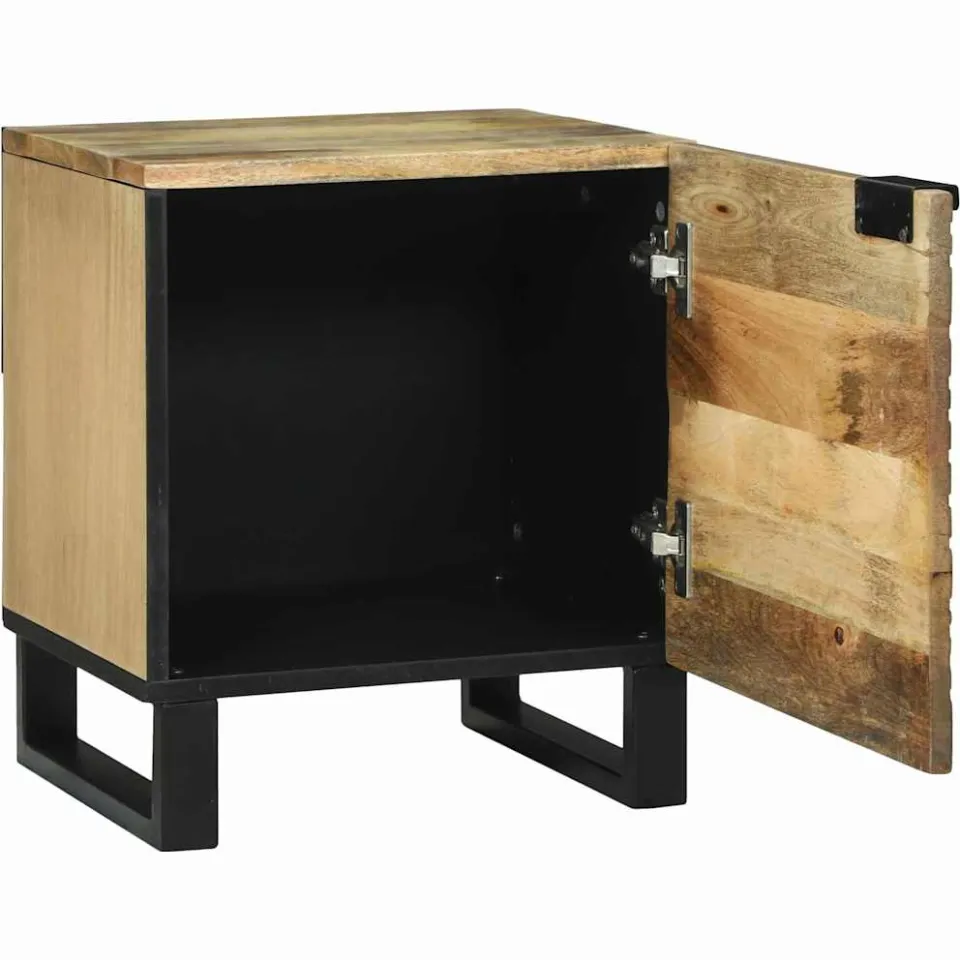 vidaXL Nachtkastje 2 st Naturel 40 x 33 x 46 cm Bewerkt hout, foto 3