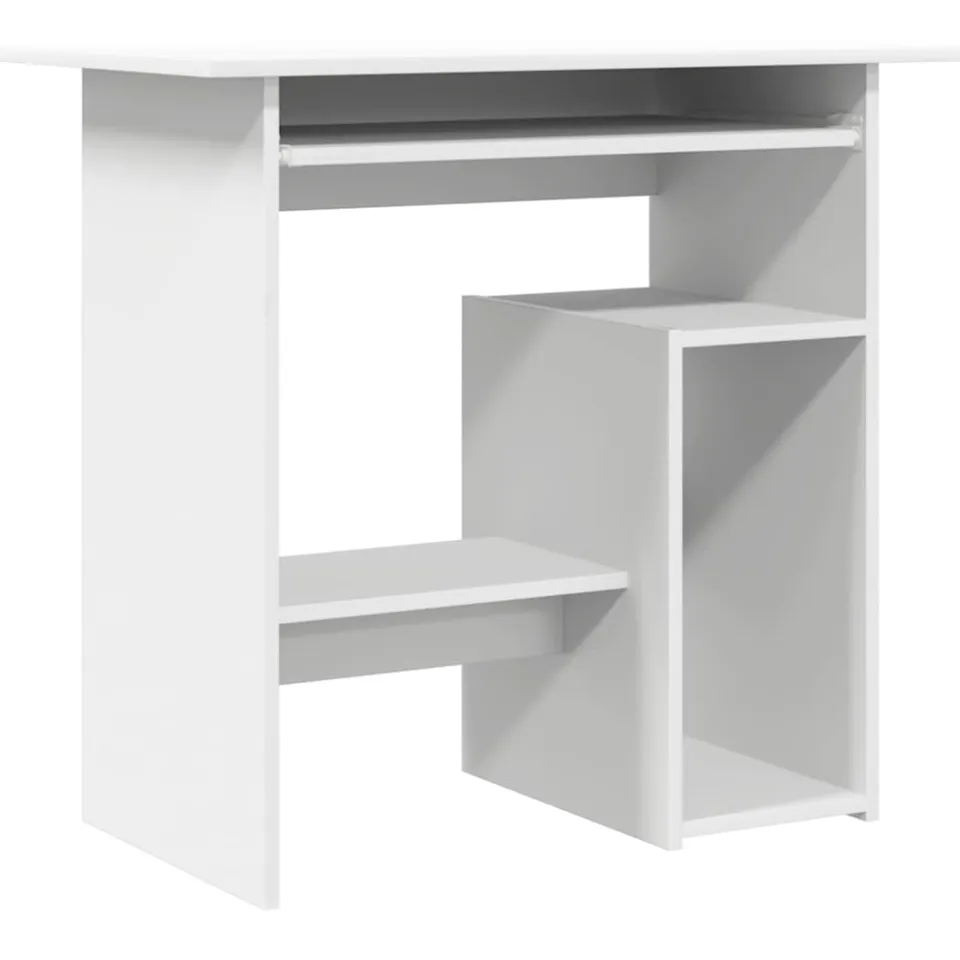 vidaXL Bureau 80x45x74 cm bewerkt hout wit, foto 3