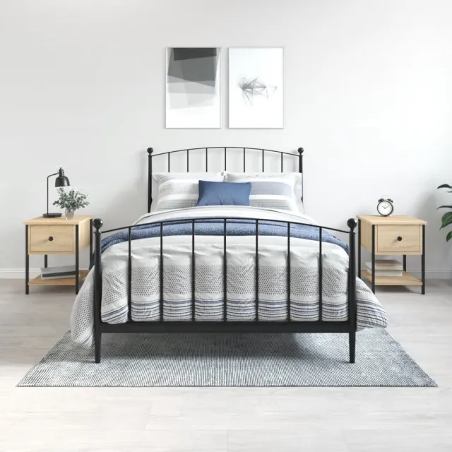 vidaXL Nachtkastjes 2 st 34x35,5x45 cm sonoma eikenkleurig Bruin