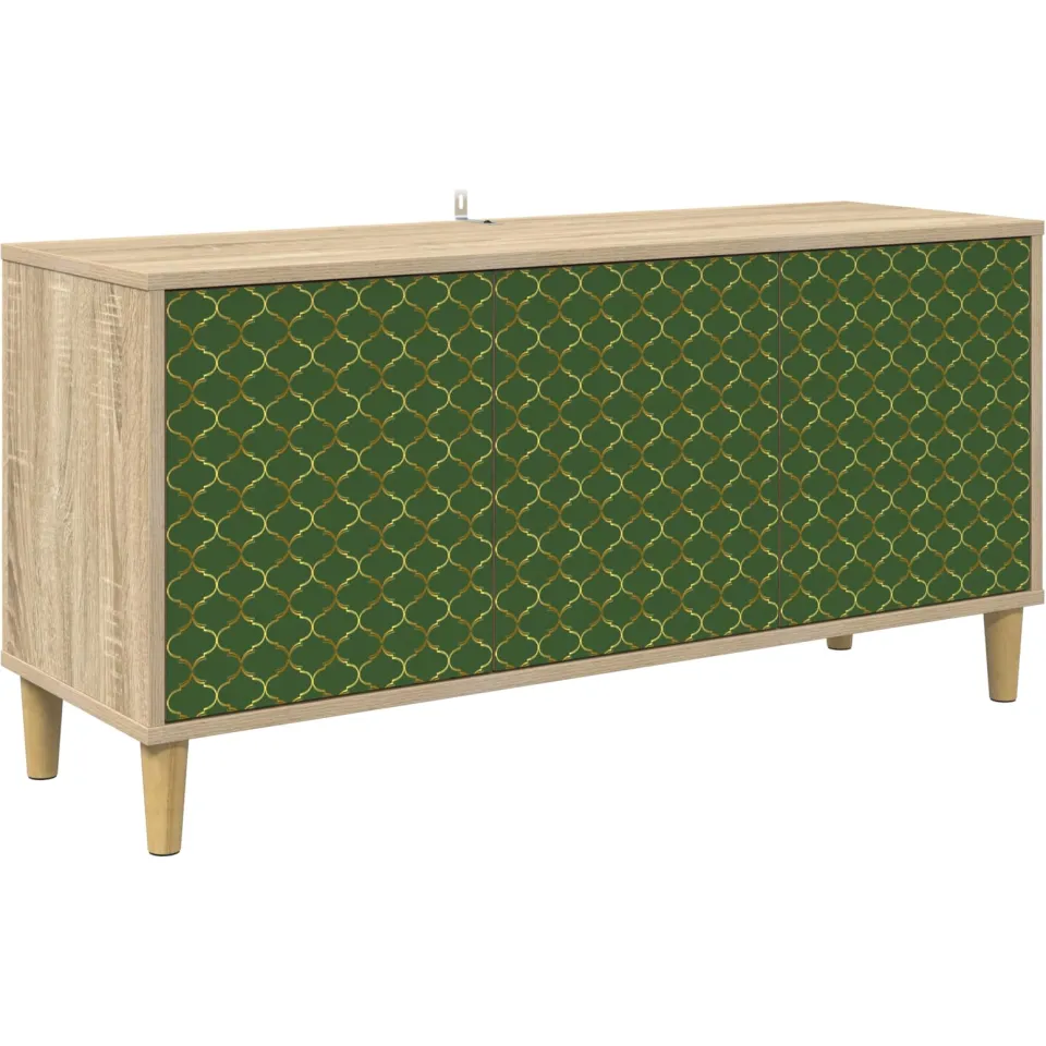 vidaXL Tv-meubel GELEEN 102 x 33 x 50 cm Sonoma Bewerkt hout bruin, foto 3