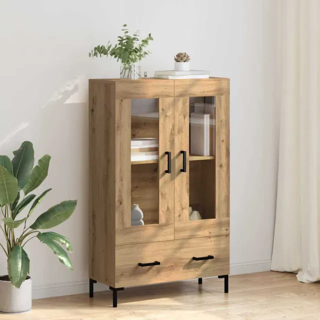 vidaXL Highboard Artisan Eiken 69,5 x 31 x 115 cm Bewerkt hout Bruin