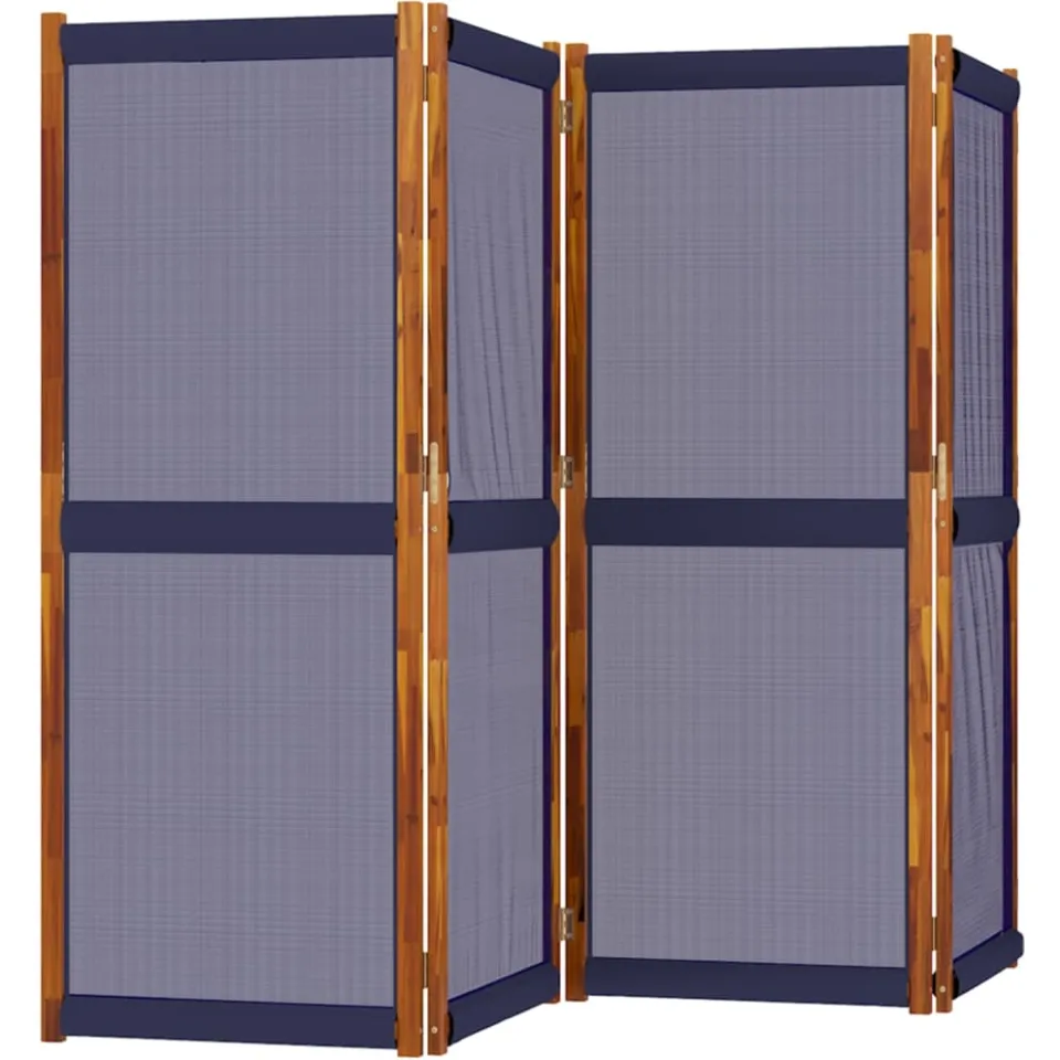 vidaXL Kamerscherm met 4 panelen 280x180 cm donkerblauw blauw, foto 3