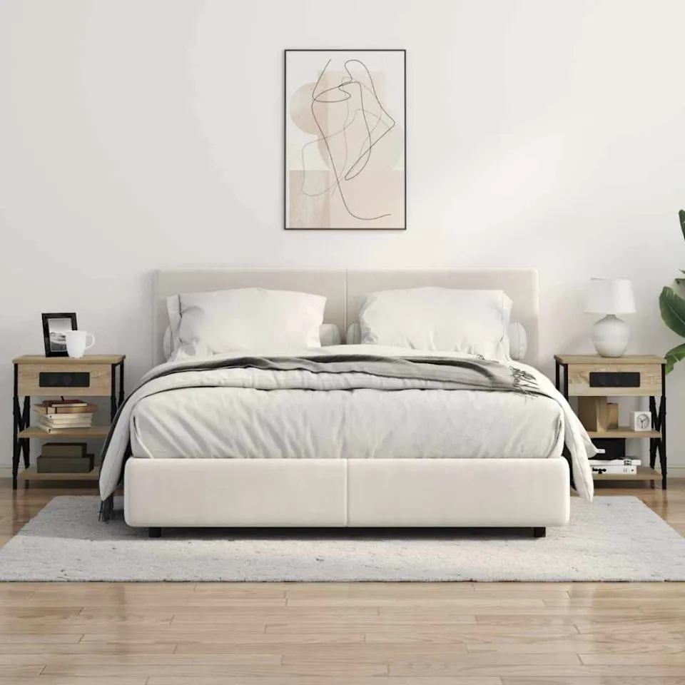 vidaXL Nachtkastje Sonoma Eiken 41 x 31 x 51 cm Bewerkt hout, foto 3