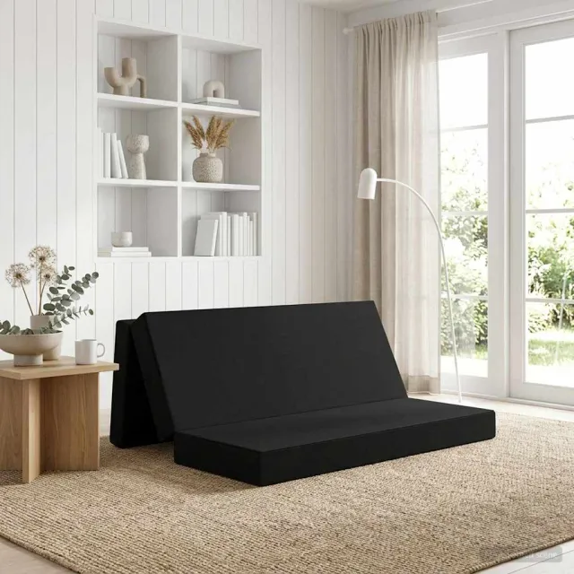 vidaXL Vouwbare Bankbed 200 x 67 x 45cm Zwart