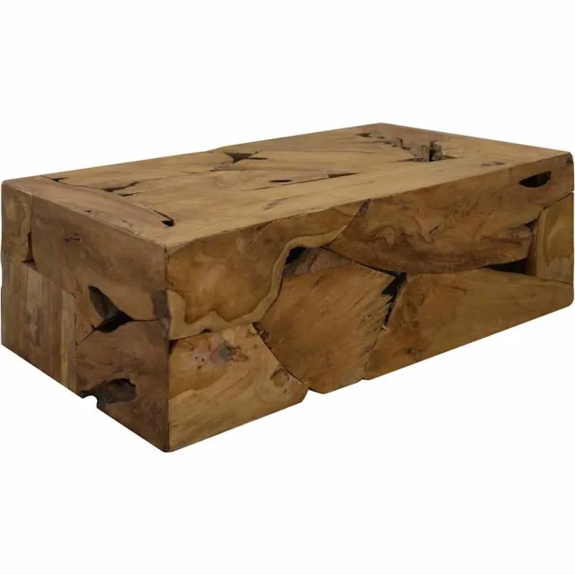 vidaXL Salontafel 90x50x30 cm echt teakhout bruin