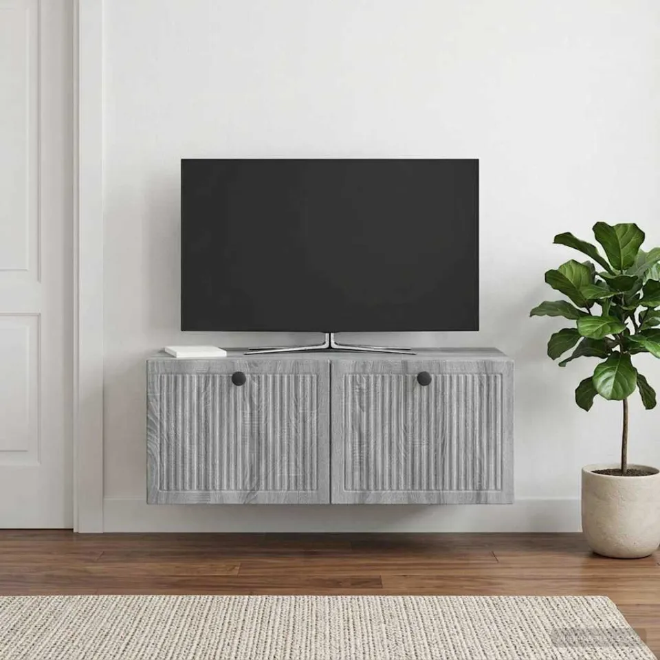 vidaXL Wandbeugel TV-kast Grijs sonoma 78,5 x 31 x 30 cm Bewerkt hout, foto 4