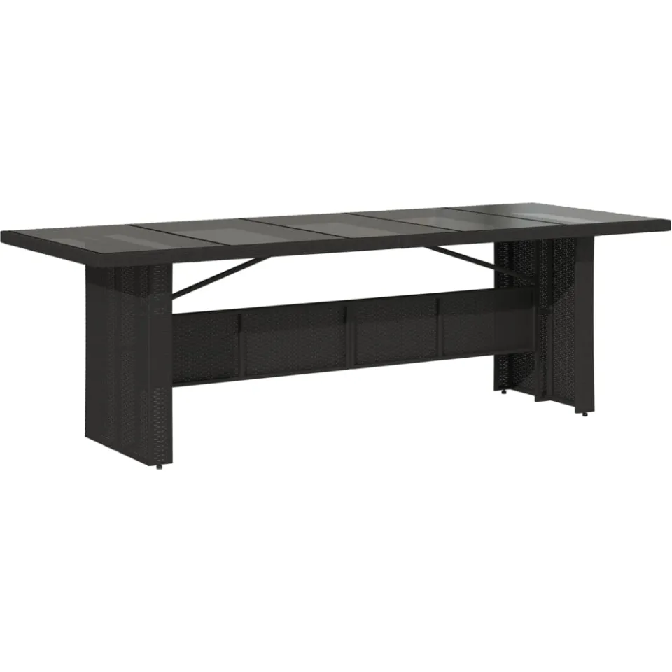 vidaXL 11-delige Bistroset met kussens poly rattan zwart, foto 4