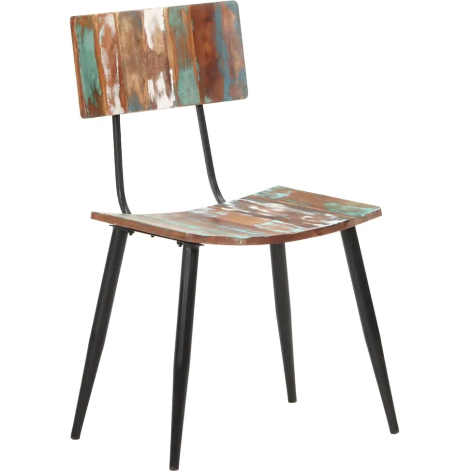 vidaXL Eetkamerstoelen 6 st massief gerecycled hout meerkleurig, foto 2