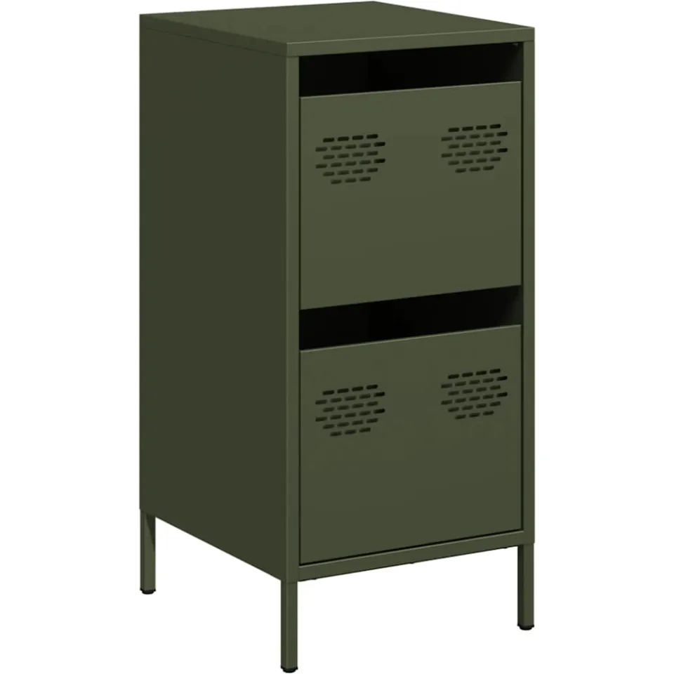 vidaXL Dressoir 35x39x73,5 cm koudgewalst staal olijfgroen, foto 3