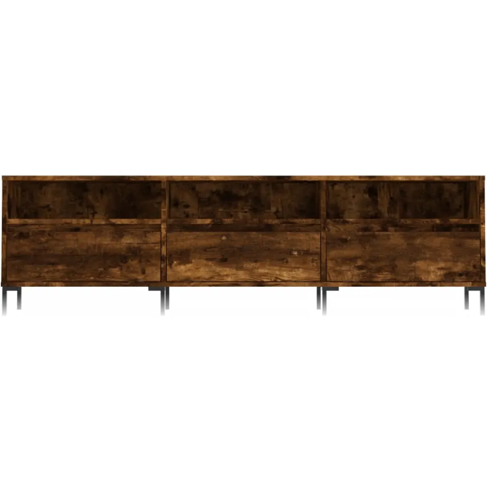 vidaXL Tv-meubel 150x30x44,5 cm bewerkt hout gerookt eikenkleurig