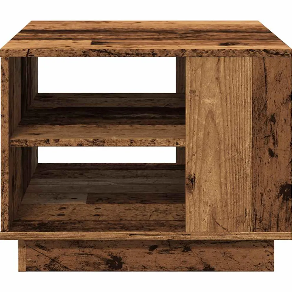 vidaXL Salontafel 55x55x42 cm bewerkt hout oud houtkleurig bruin, foto 4