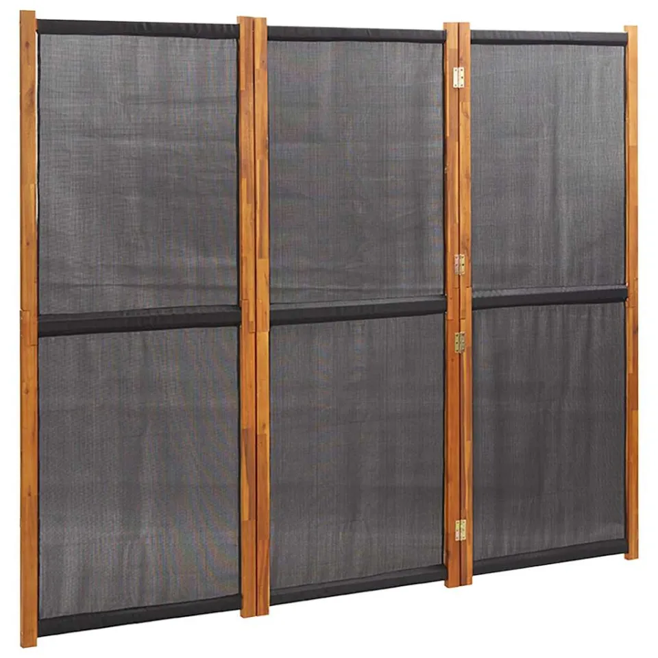 vidaXL Kamerscherm met 3 panelen 210x180 cm zwart, foto 3