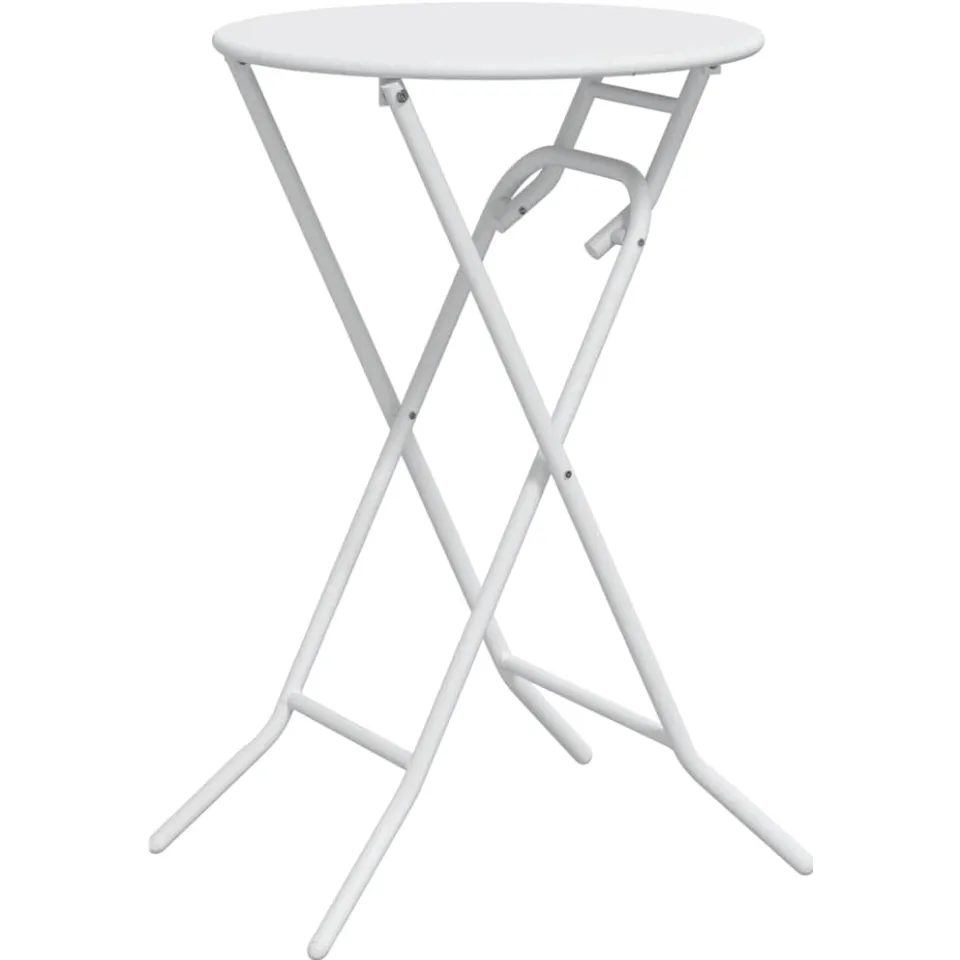 vidaXL Tuinstafel Wit 50 x 50 x 72 cm Metaal, foto 3