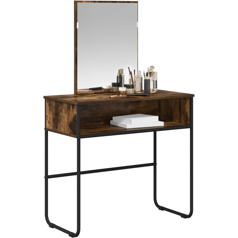 vidaXL Plafondtafel Gerookt eiken 81 x 40 x 131 cm Bewerkt hout Bruin