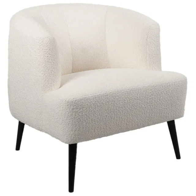 NordXL Fauteuil Nora wit bouclé