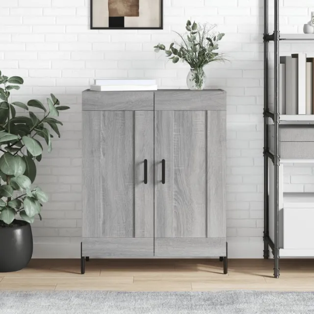 vidaXL Dressoir 69,5x34x90 cm bewerkt hout grijs sonoma eikenkleurig, foto 2